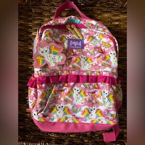NWTO PoshPeanut Lisa Frank Angel Kitty Print Mini Backpackk